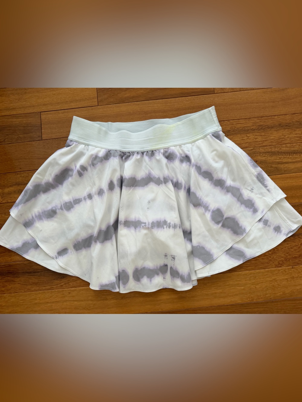 Lululemon Athletica Cream and purple tennis Skirt